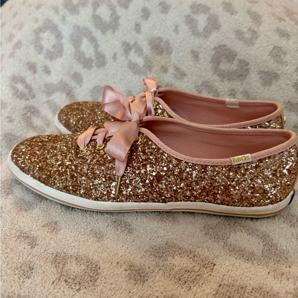 Kate Spade x Keds Rose Gold Glitter Sneakers - Picture 4 of 5
